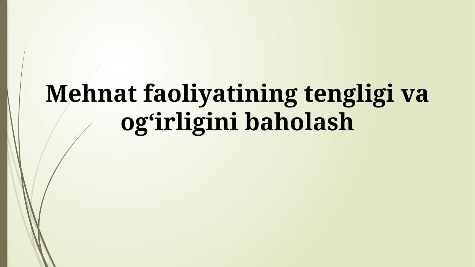Tenglik va Og'irlikni Baholashning Muhimligi