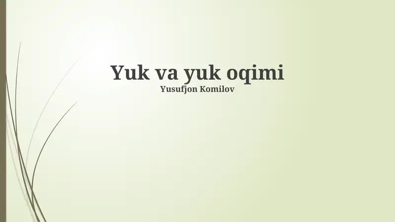 Yuk va yuk oqimi