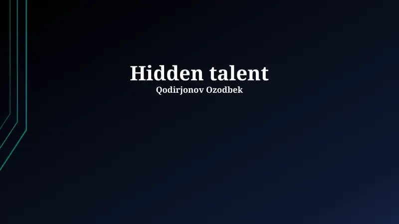 Unveiling Hidden Talents: Definition and Identification