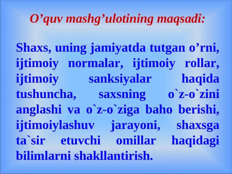 O’quv mаshg’ulоti