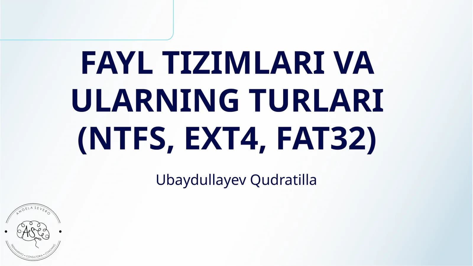 FAYL TIZIMLARI VA ULARNING TURLARI (NTFS, EXT4, FAT32)