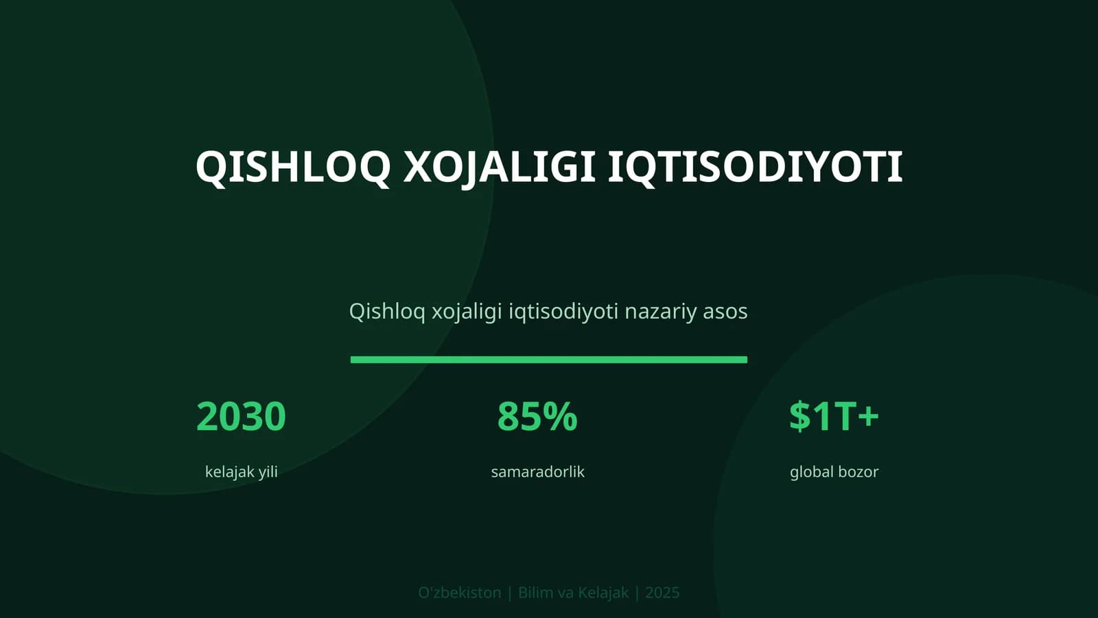 Qishloq xojaligi iqtisodiyoti
