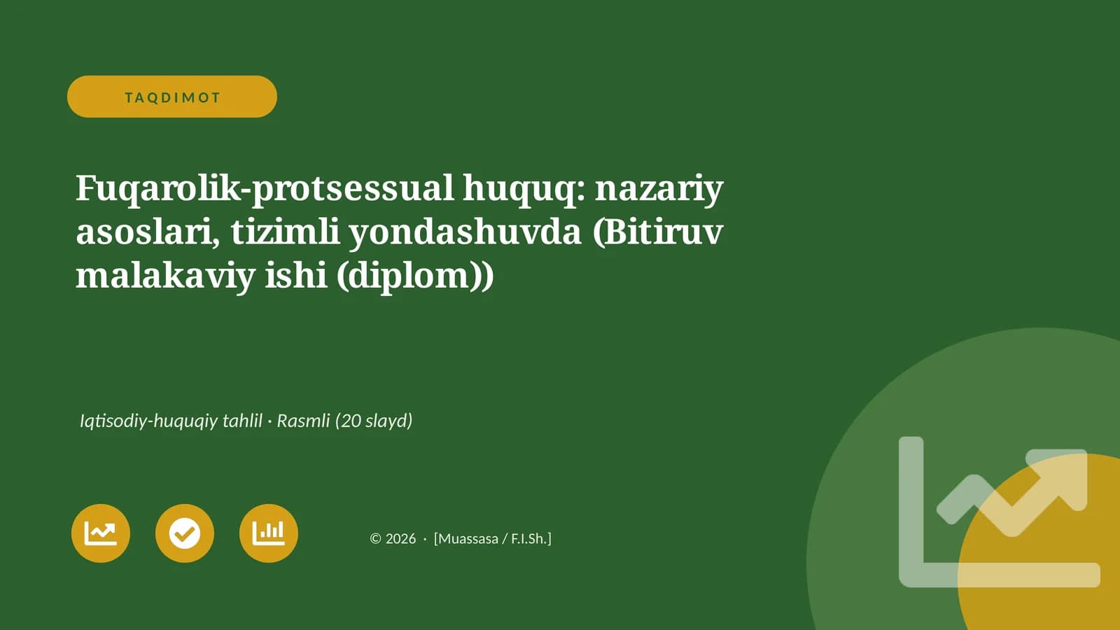 Fuqarolik-protsessual huquq: nazariy asoslari, tizimli yondashuvda (Bitiruv malakaviy ishi (diplom))