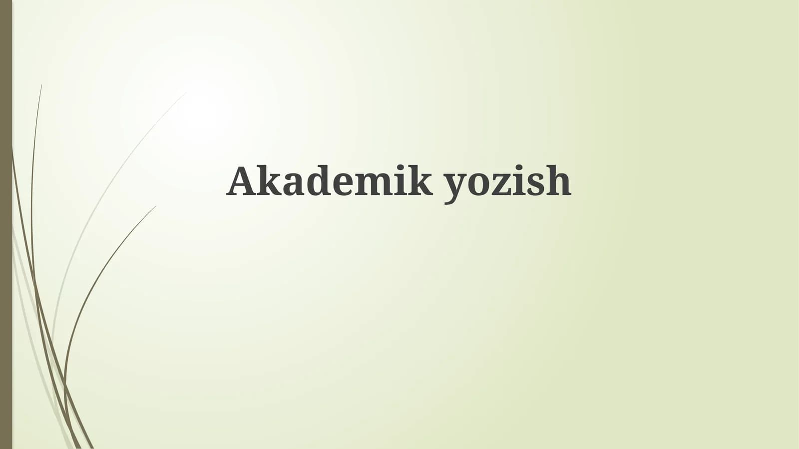 Akademikyozish