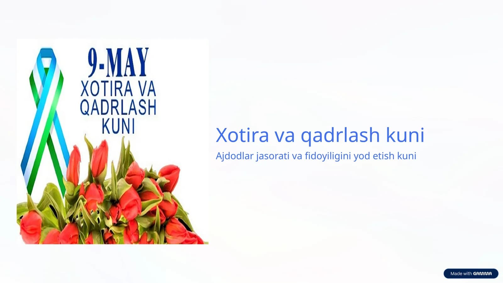 xotira va qadirlash kuniga taqdimot