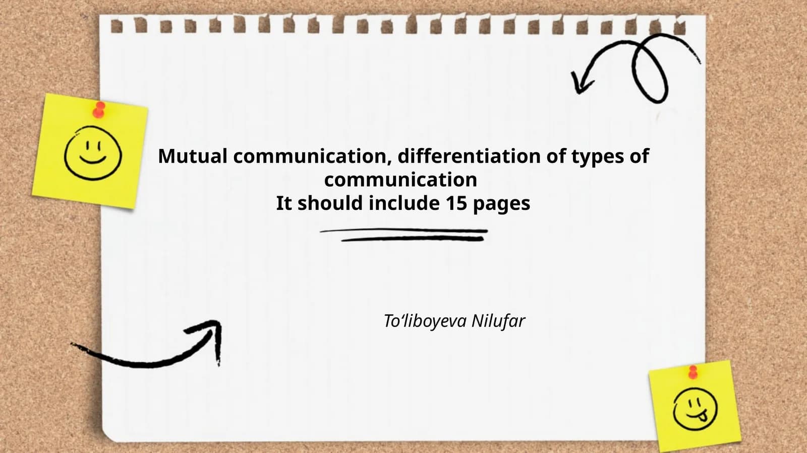 Mutual communication, differentiation of types of communication