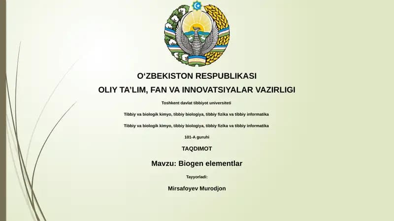 Biogen elementlar