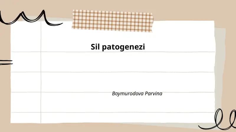 Sil patogenezi