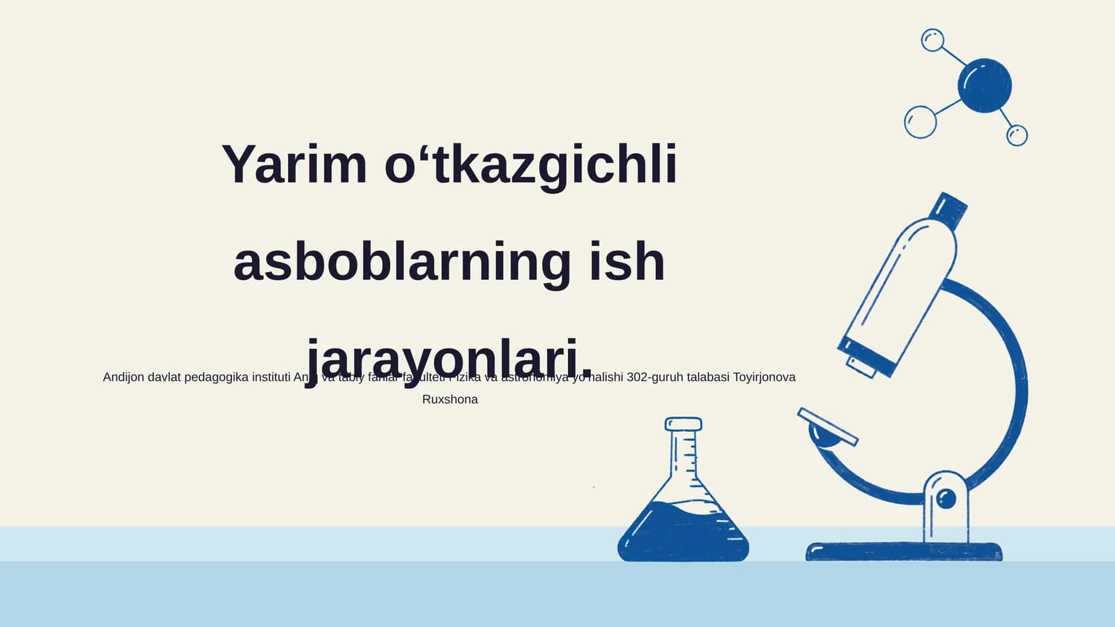 Yarim oʻtkazgichli asboblarning ish jarayonlari