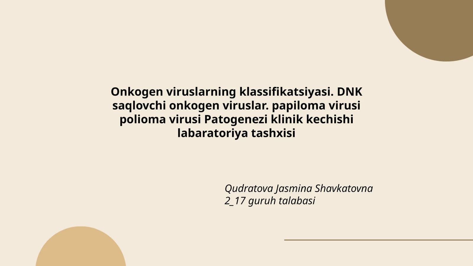 Onkogen viruslarning klassifikatsiyasi
