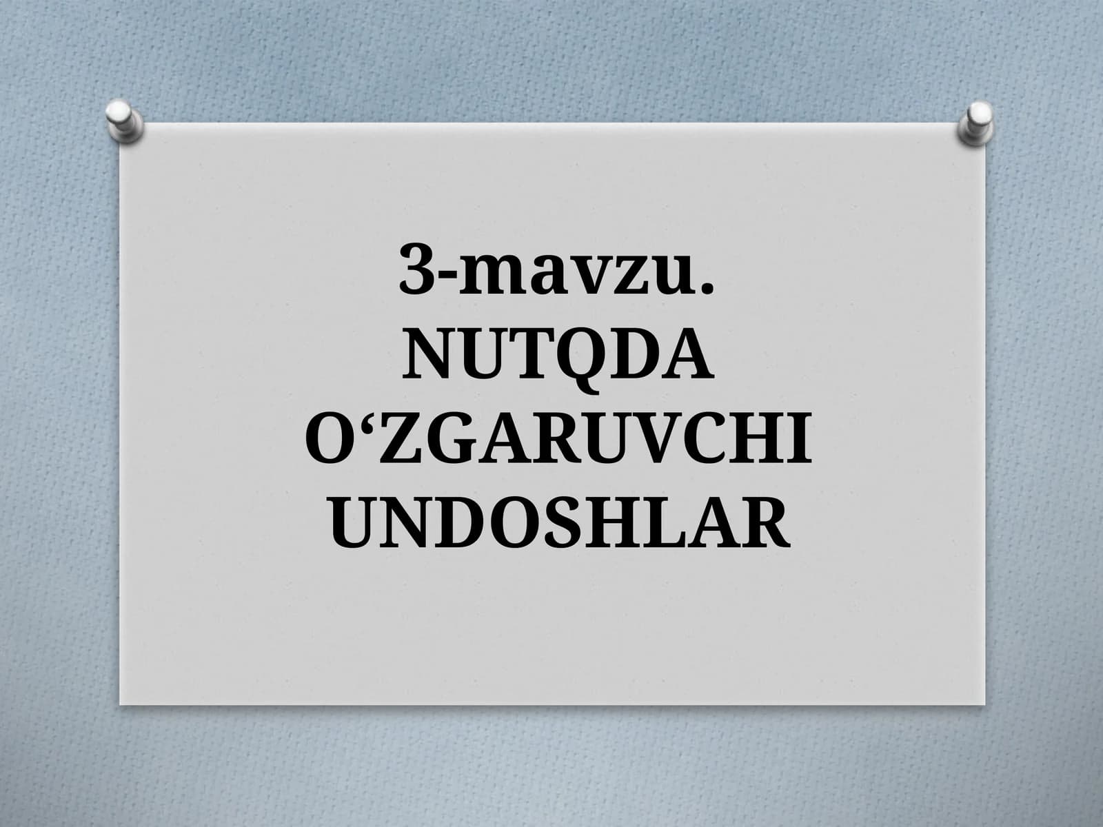 NUTQDAO‘ZGARUVCHI UNDOSHLAR