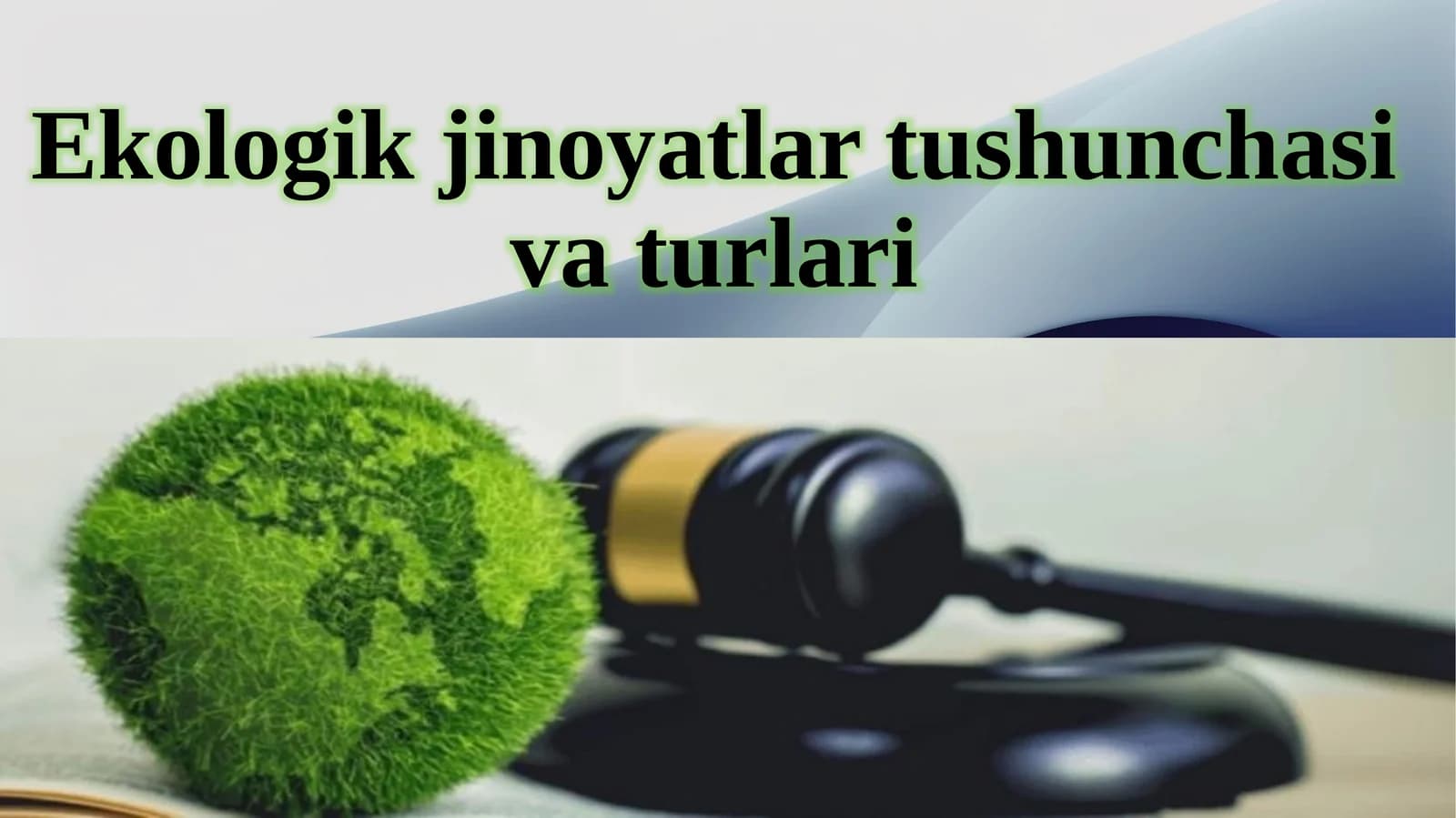 Ekologik jinoyatlar tushunchasi va turlari