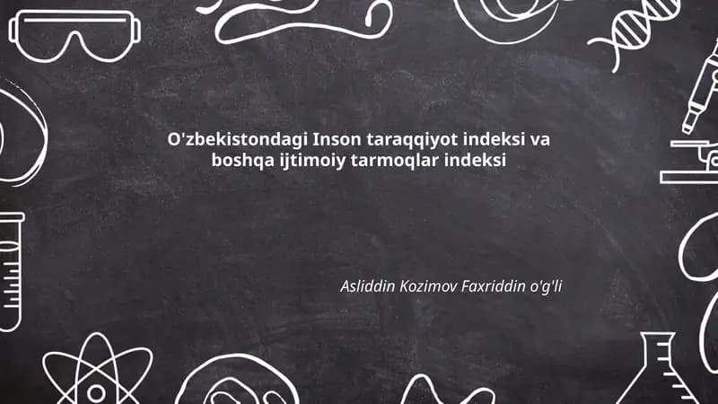 O'zbekistondagi Inson taraqqiyot indeksi va boshqa ijtimoiy tarmoqlar indeksi
