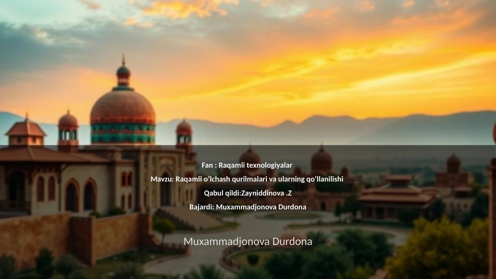 Raqamli oʻlchash qurilmalari