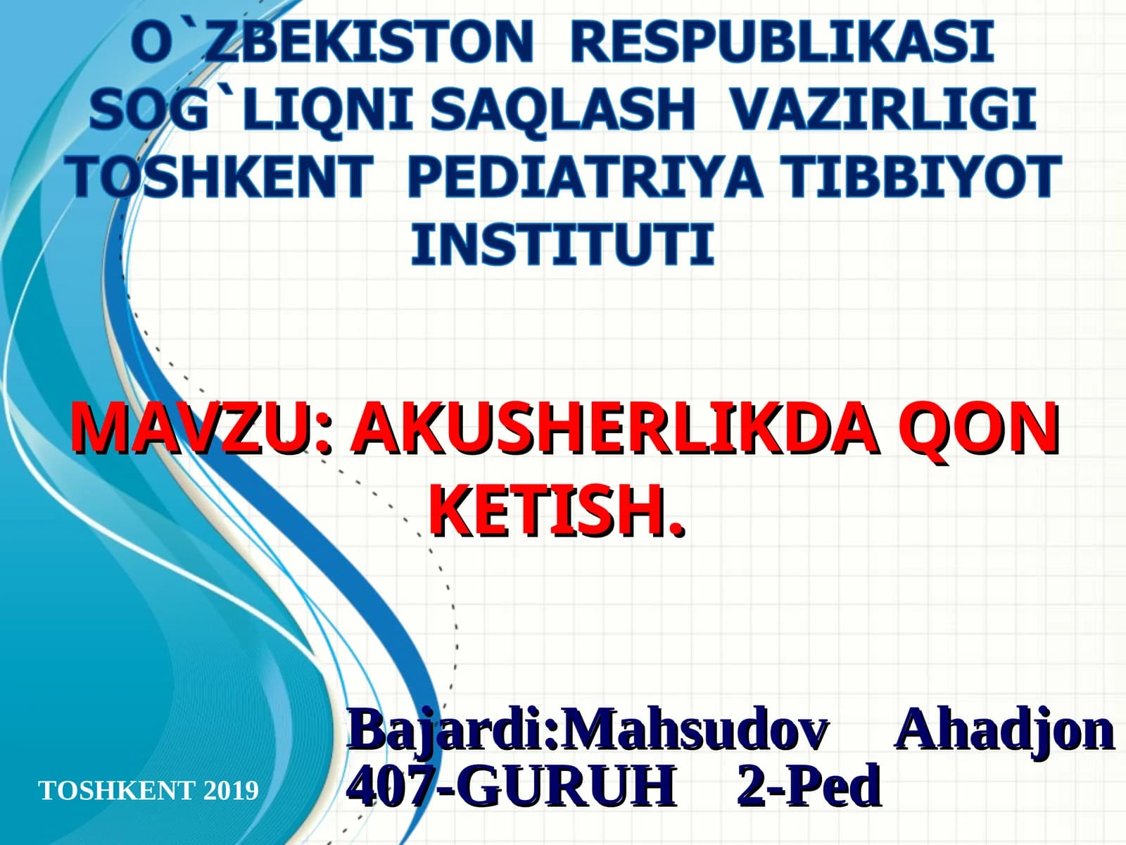 AKUSHERLIKDA QON KETISH