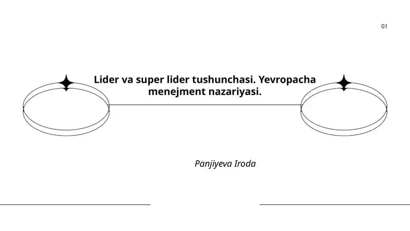 Lider va super lider tushunchasi. Yevropacha menejment nazariyasi.