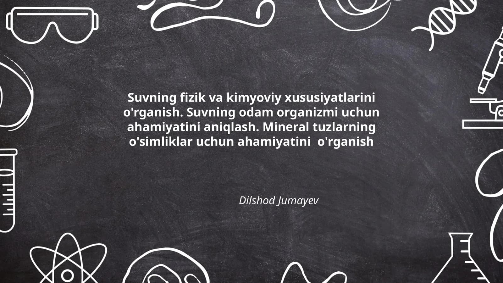Suvning fizik va kimyoviy xususiyatlari