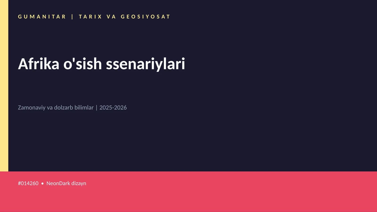Afrika o'sish ssenariylari