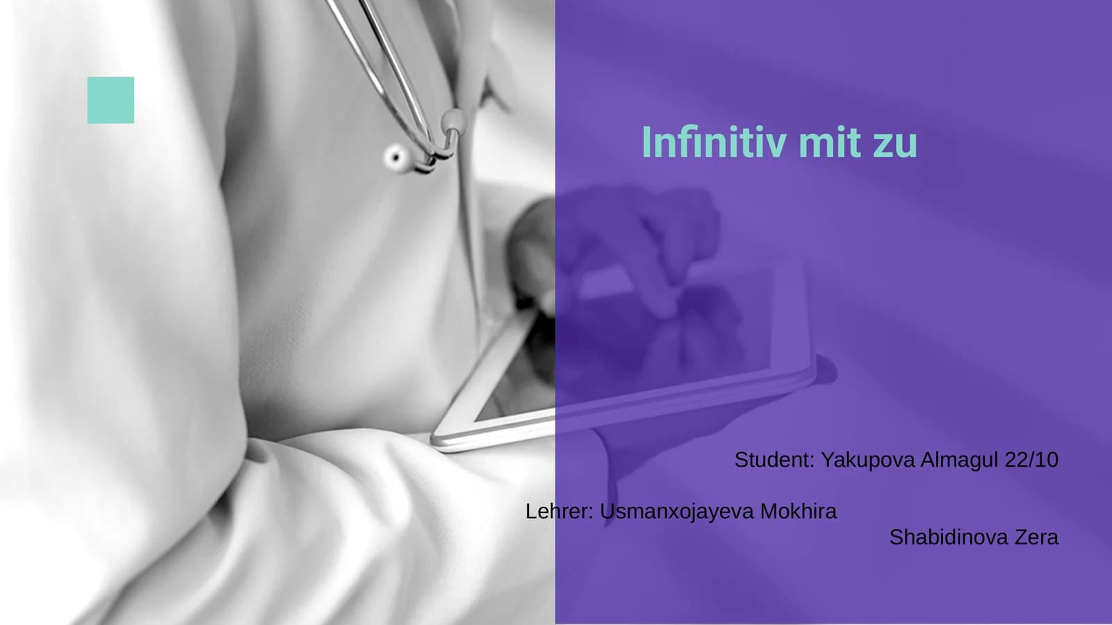 Infinitiv mit zu