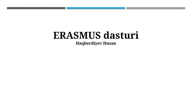 ERASMUS dasturi