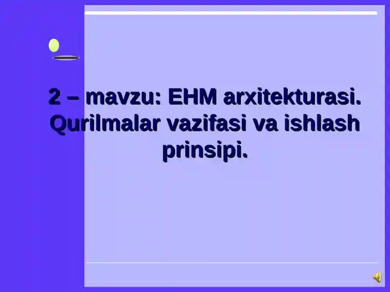 Shaxsiy kompyuterning asosiy qurilmalari
