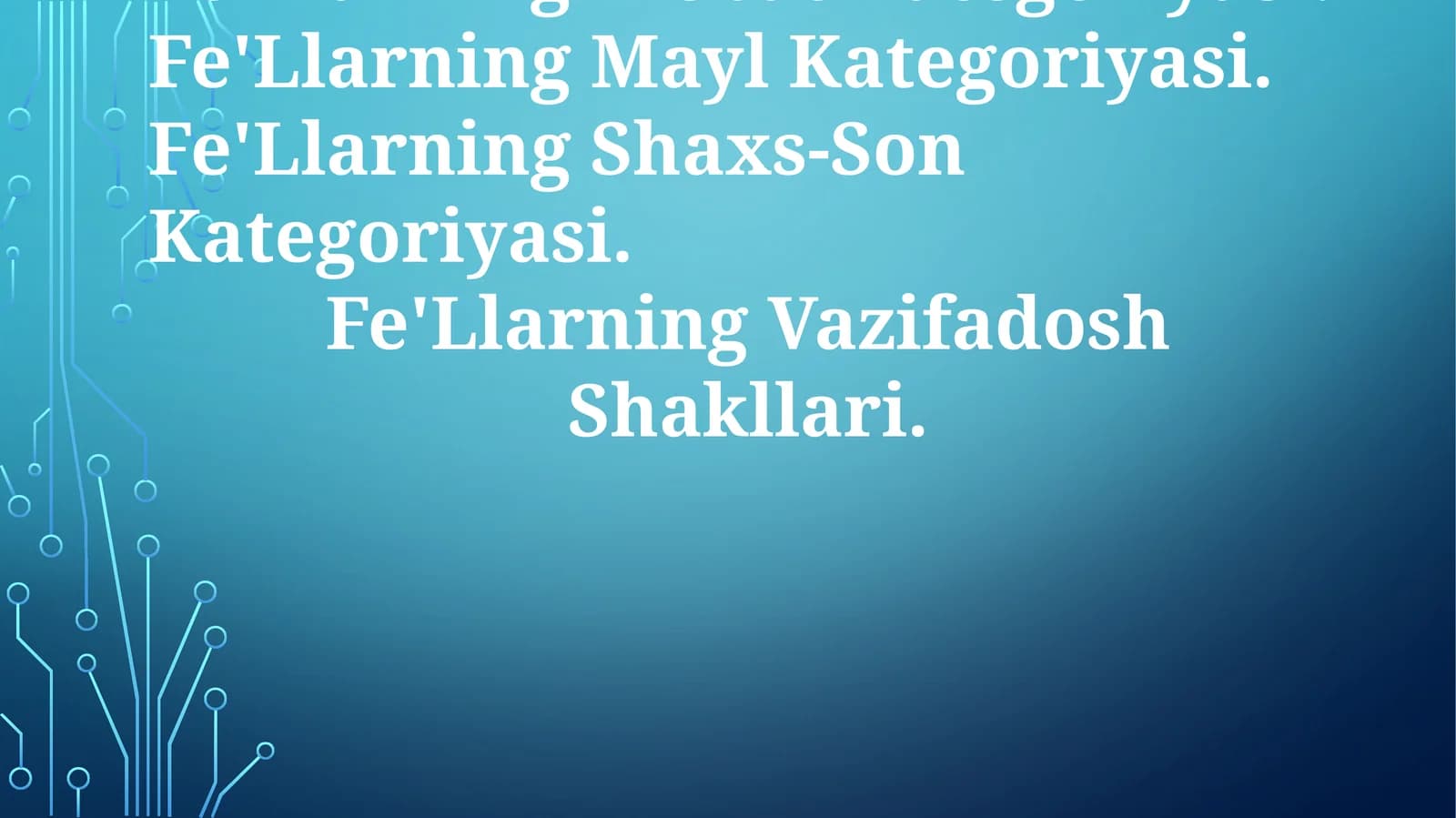 Fe'Llarning Nisbat Kategoriyasi