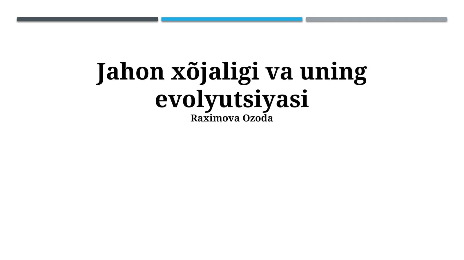 Jahon xõjaligi va uning evolyutsiyasi