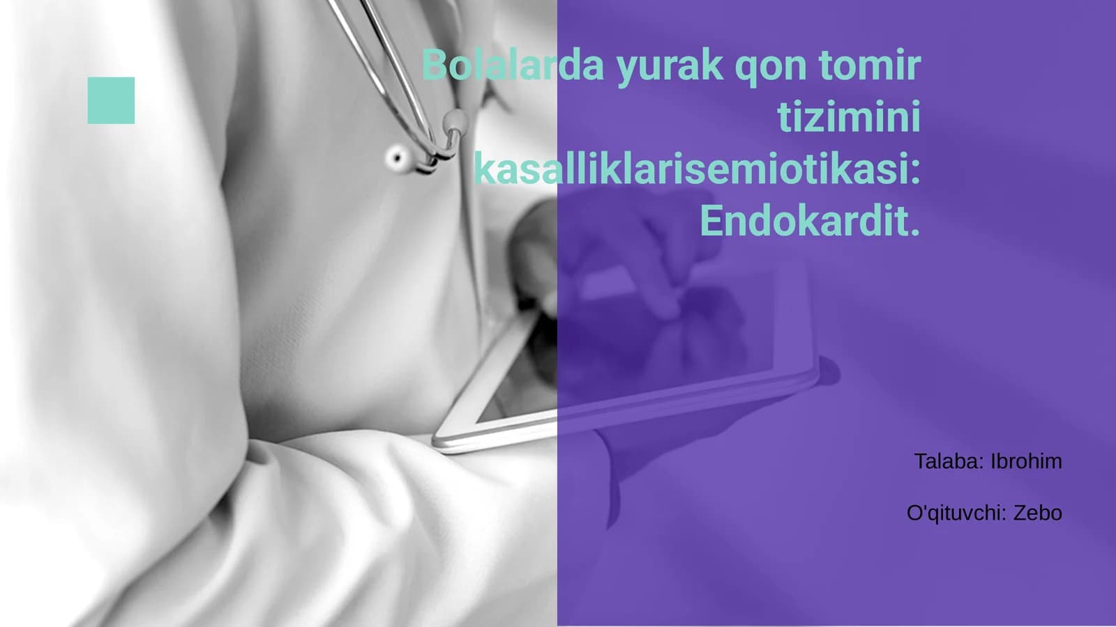 Bolalarda yurak qon tomir tizimini kasalliklarisemiotikasi: Endokardit