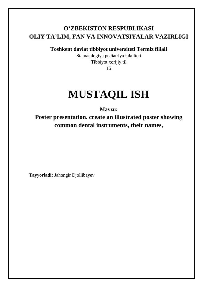 Poster presentation