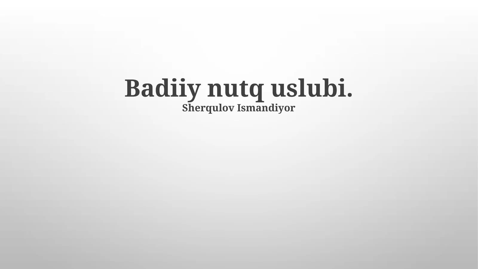 Nutqning Badiiy Uslublari