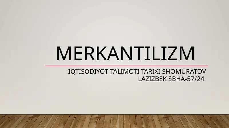 Merkantilizm