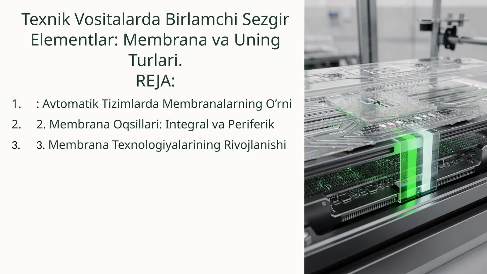 Texnik Vositalarda Birlamchi Sezgir Elementlar: Membrana vaUningTurlari