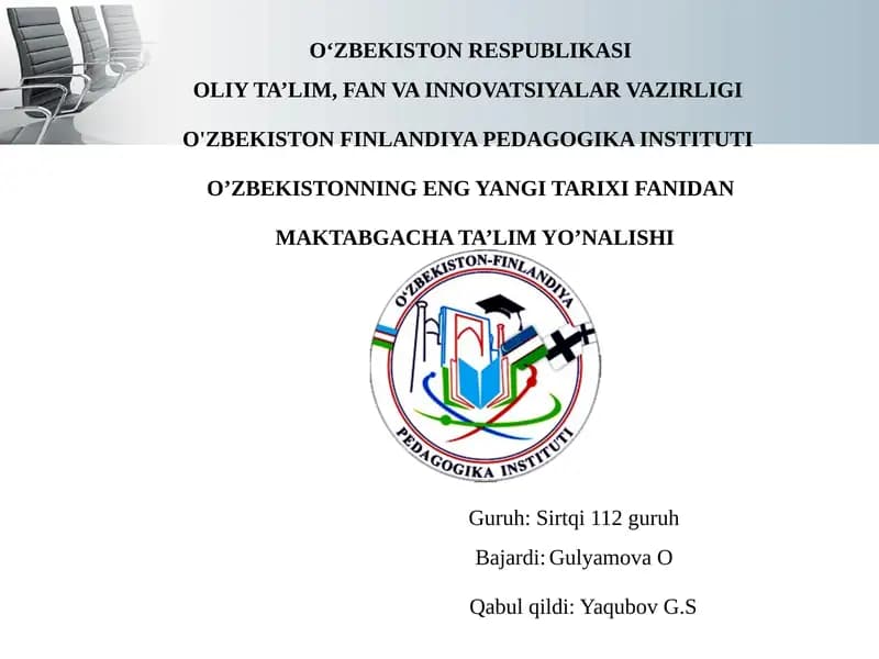 O'zbekistonda jamiyat iqtisodiy hayotini erkinlashtirish