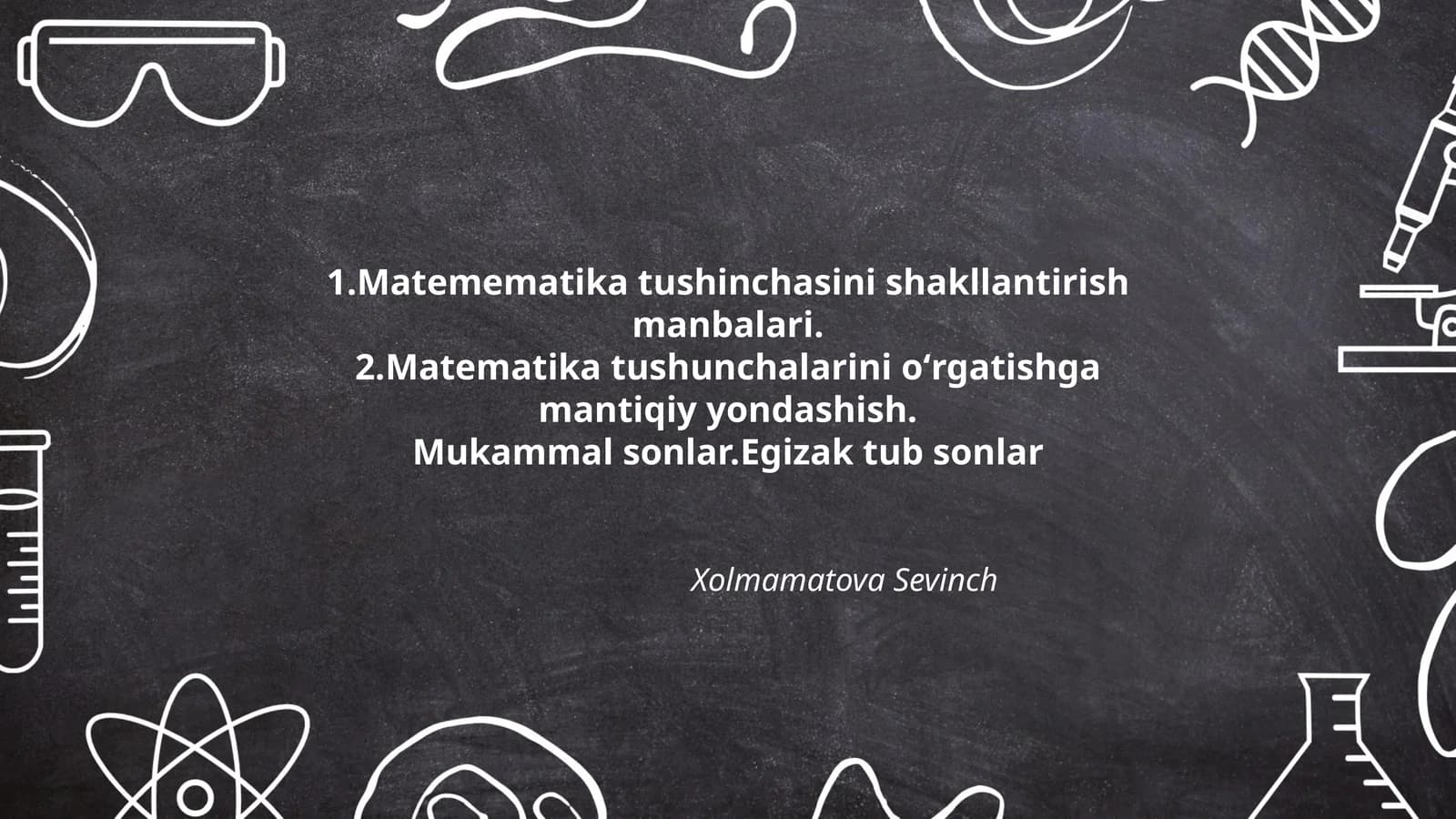 Matemematika tushinchasini shakllantirish manbalari