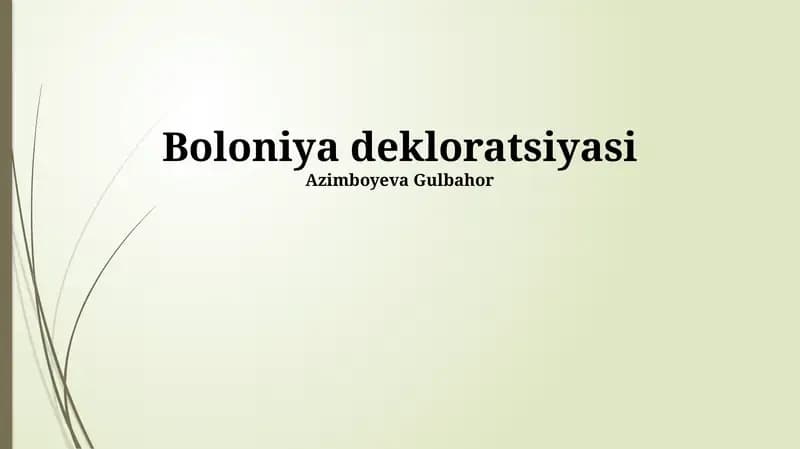 Boloniya dekloratsiyasi