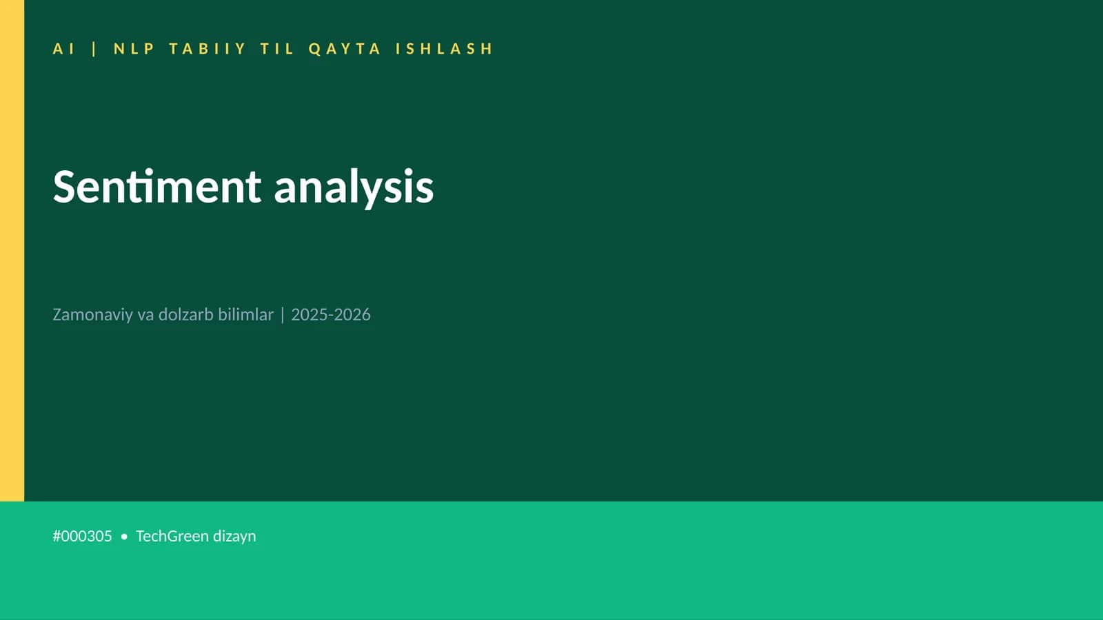 Sentiment analysis