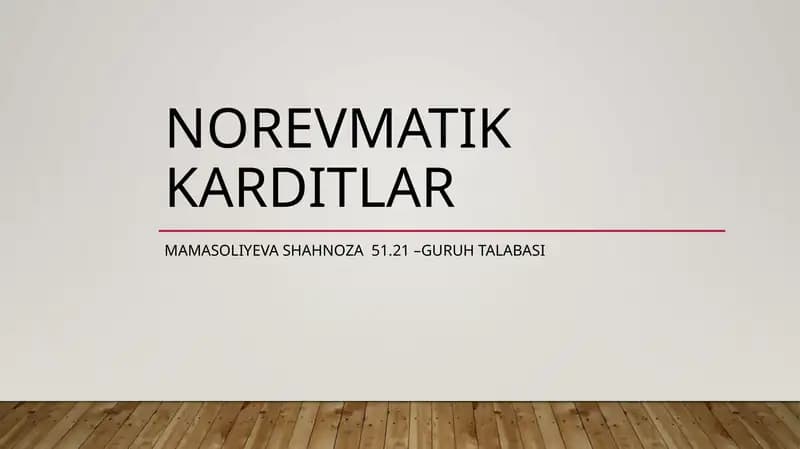 Norevmatik karditlar