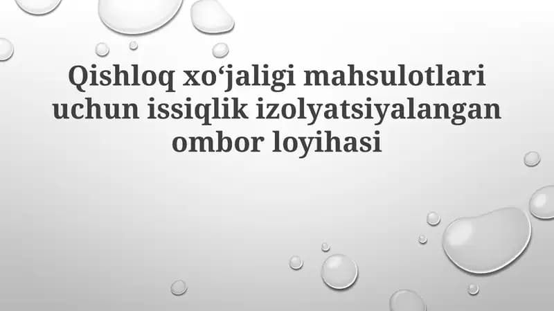 Termal izolyatsiyalangan omborlar
