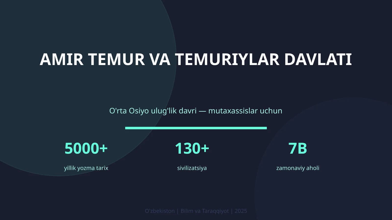 AMIR TEMUR VA TEMURIYLAR DAVLATI