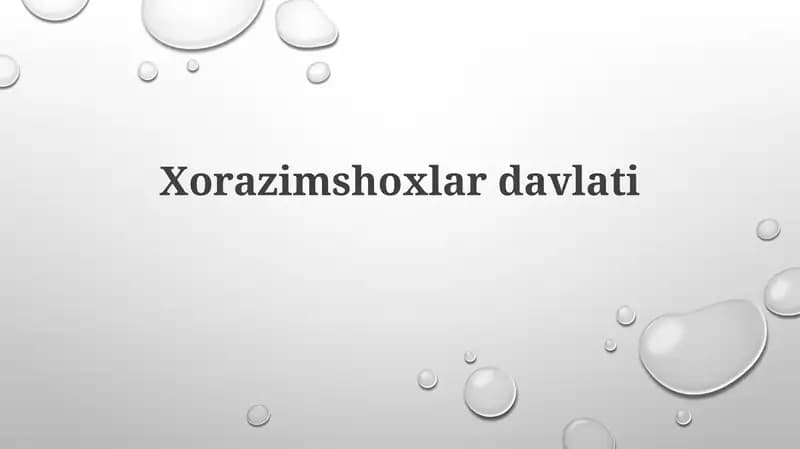 Xorazimshoxlardavlati