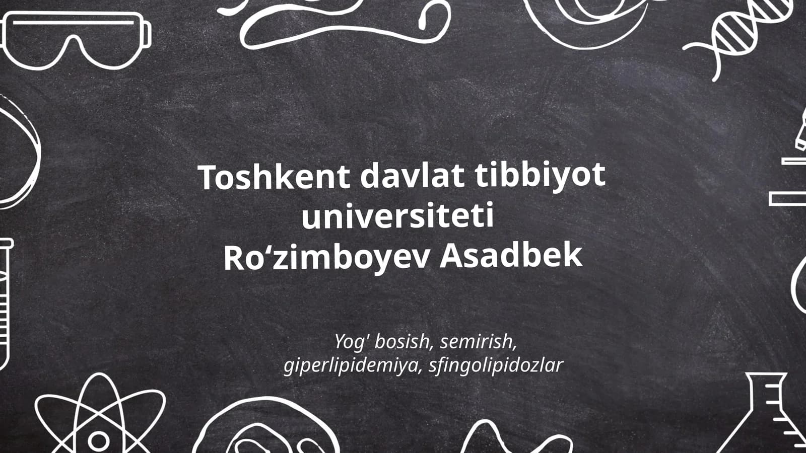 Yog' bosish, semirish, giperlipidemiya, sfingolipidozlar