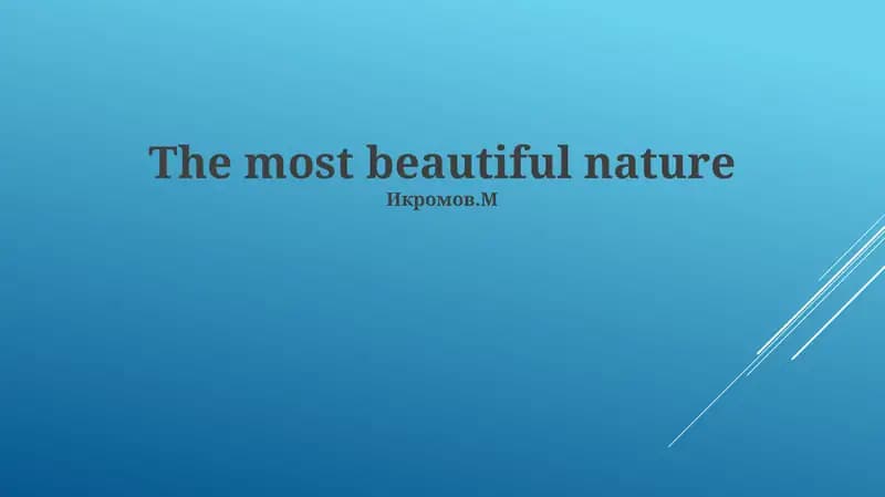 Nature's Palette