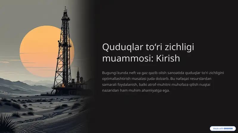 Quduqlar toʻri zichligi muammosi