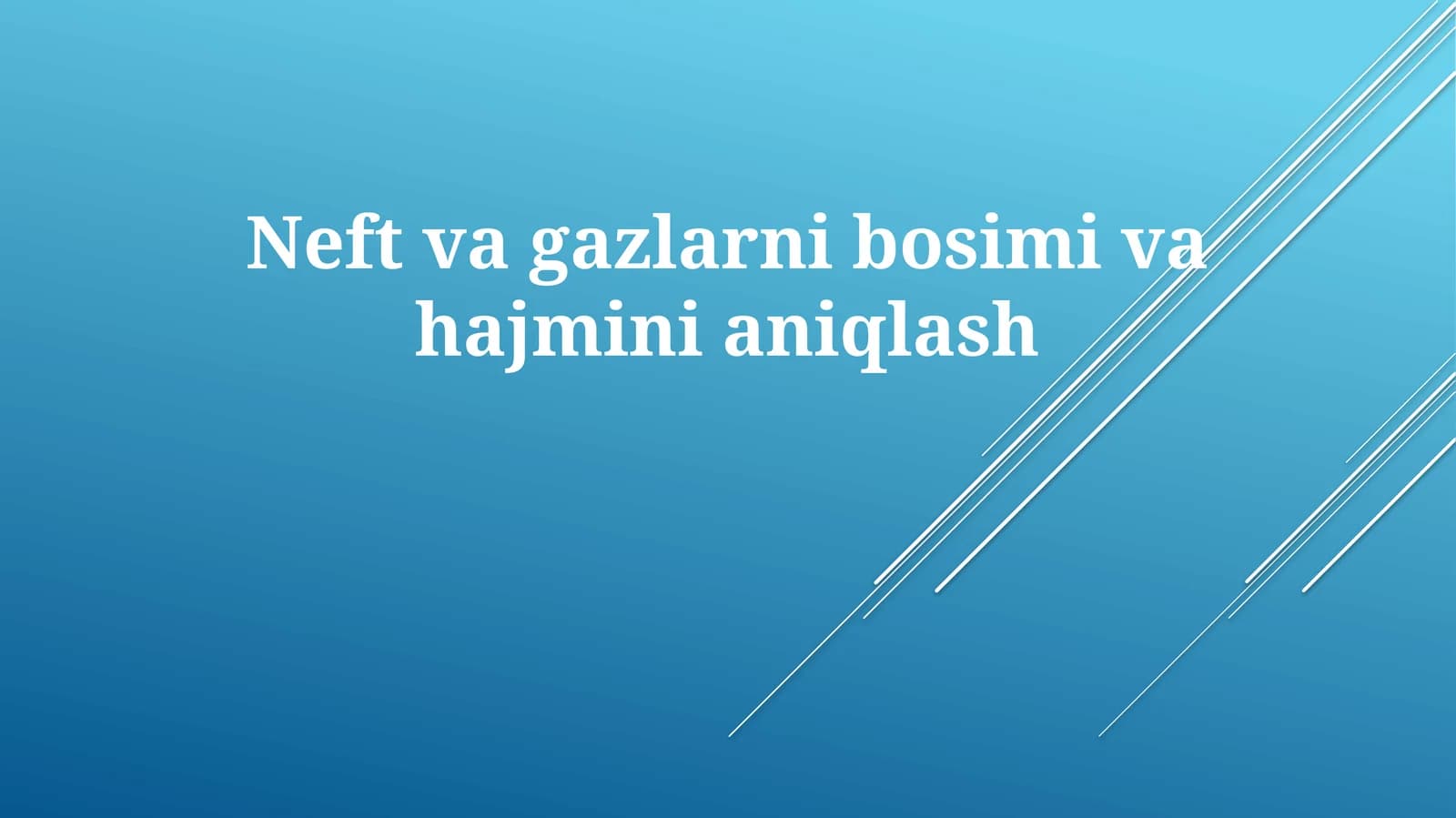 Neft va Gaz Bosimini va Hajmini Aniqlash Usullari