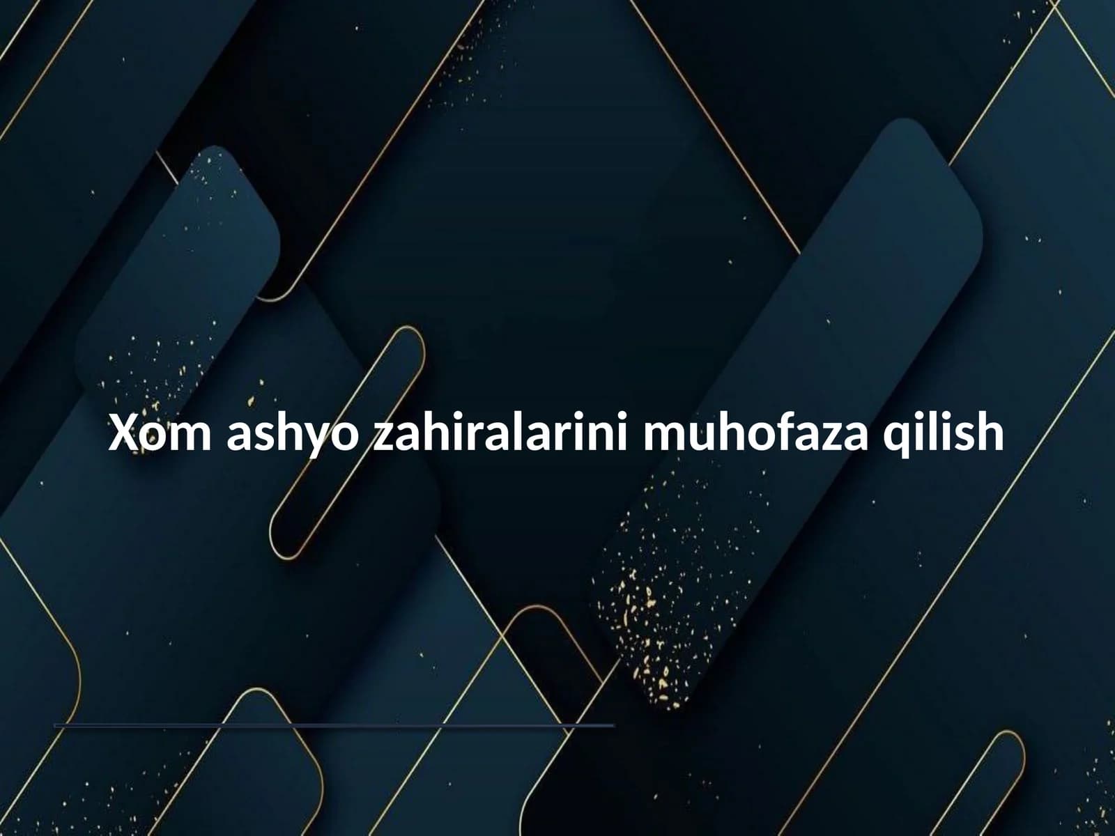 Xom ashyo zahiralarini muhofaza qilish