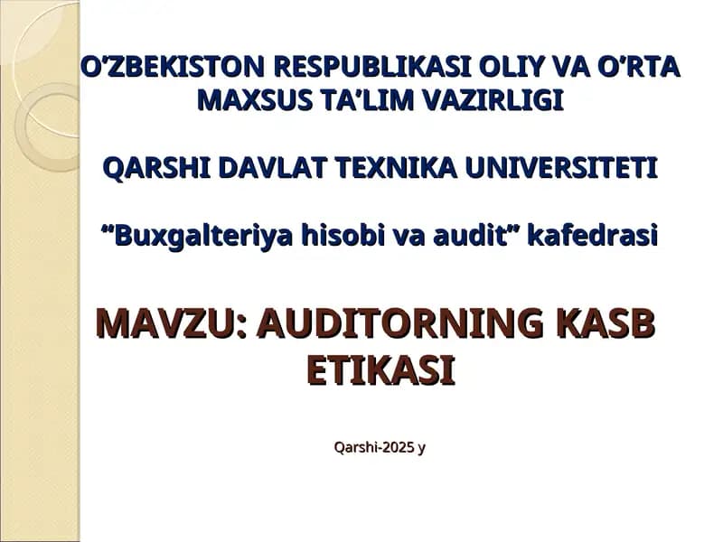 Auditorning Kasbetikasi
