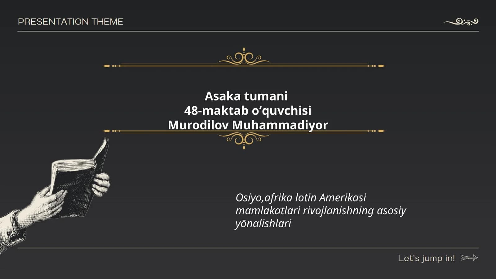 Osiyo,afrika lotin Amerikasi mamlakatlari rivojlanishning asosiy yōnalishlari bilan bog'liq oʻquv materiallari  taʼlimiy yutuqlari haqida