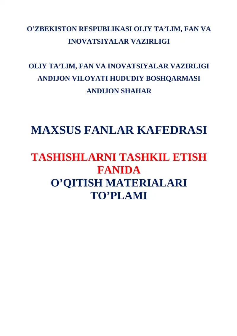 Tashishlarni tashkil etish
