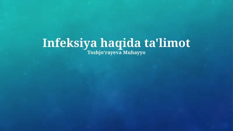 Yuqumli Kasalliklardan Himoya
