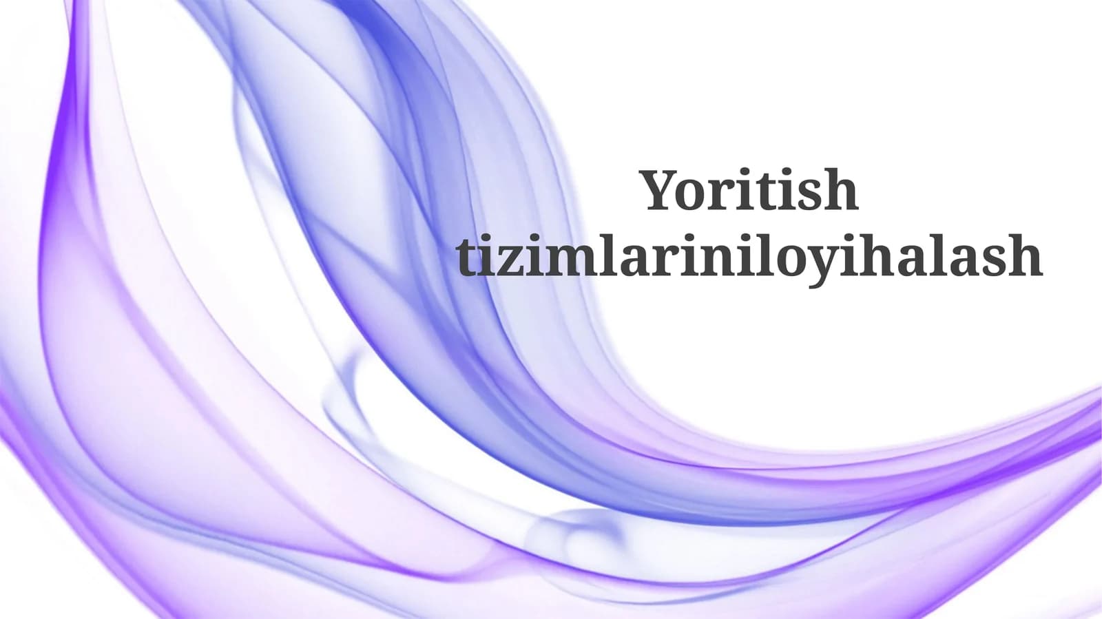 Yoritishtizimlariniloyihalash